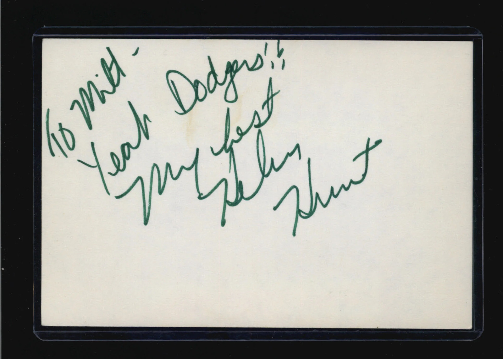 Helen Hunt – Signed Autograph 4×6 Index Card – Mad About You & Twister