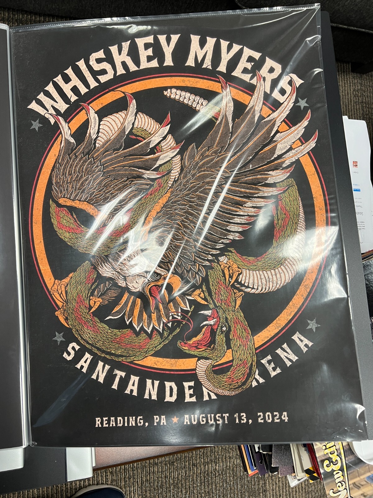 WHISKEY MYERS SANTANDER ARENA READING PA 8/13/24 AUTHENTIC POSTER #88