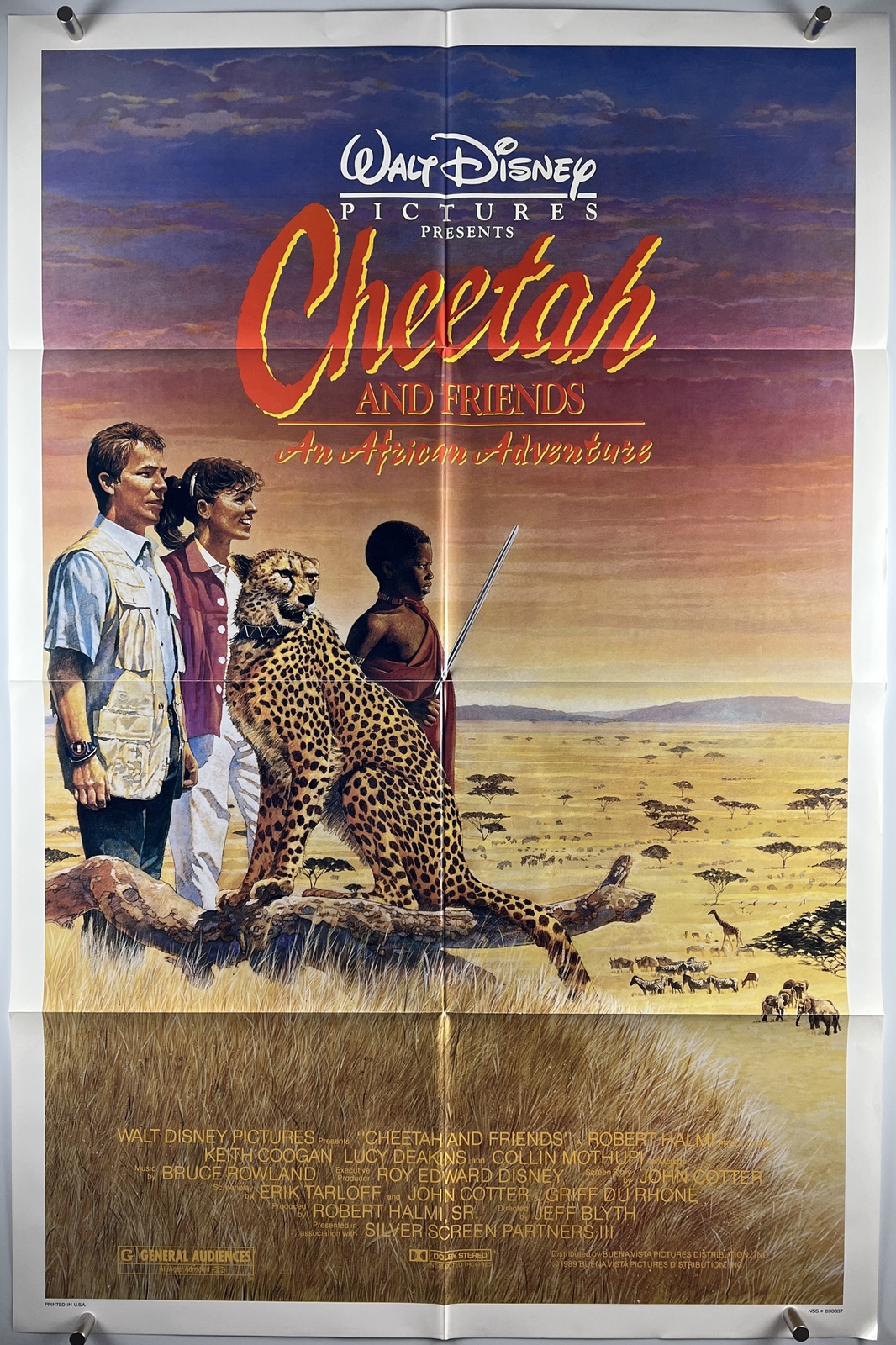 CHEETAH Movie Poster (VeryFine+) One Sheet 1989 Walt Disney 25902