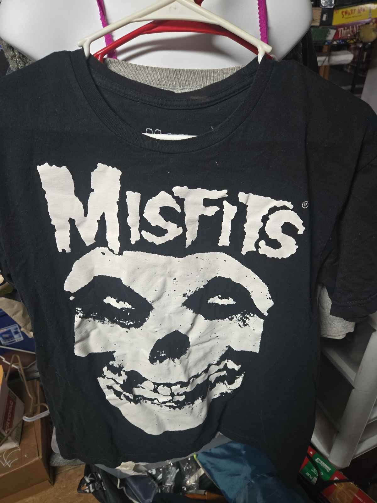 Misfits Band Tee Black Graphic Print Crimson Ghost Skull Fiend Punk Rock