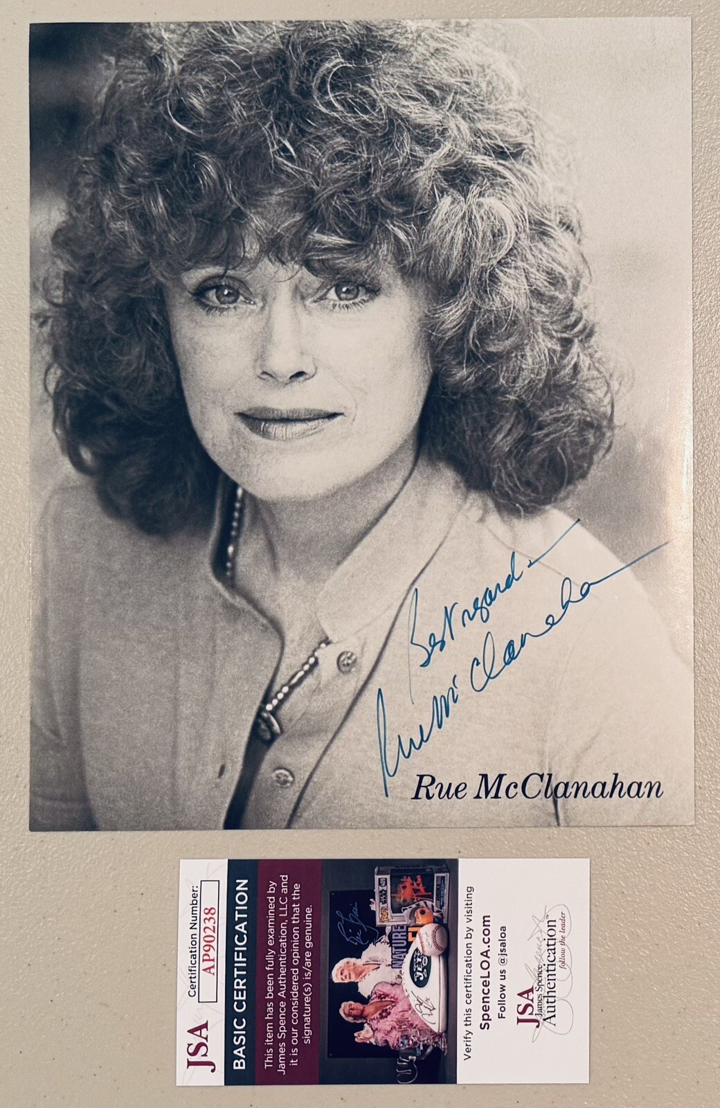 Rue McClanahan Signed Autographed 8×10 Photo JSA Cert Golden Girls