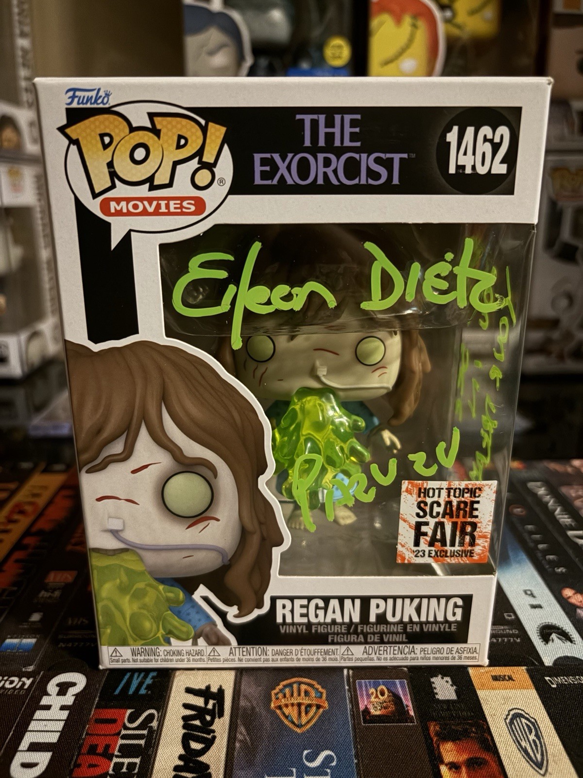 Eileen Dietz Signed Exorcist Reagan #1462 Funko Pop Pazuzu Dreams Inscription