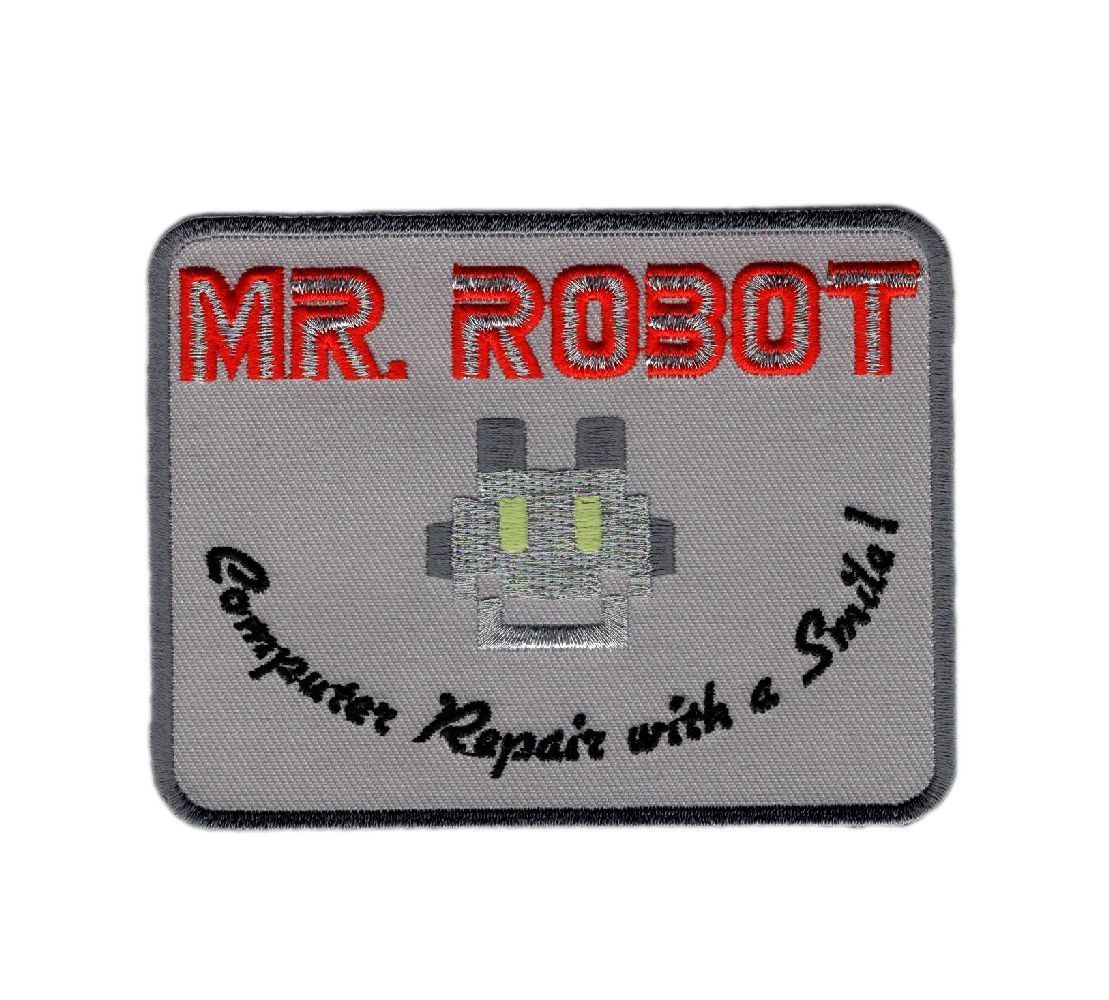 MR ROBOT FSOCIETY TV SHOW acu EMBROIDERED HOOK PATCH