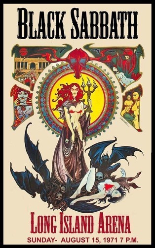 1971 BLACK SABBATH CONCERT POSTER WALL ART PRINT SIZE 11X17 INCHES