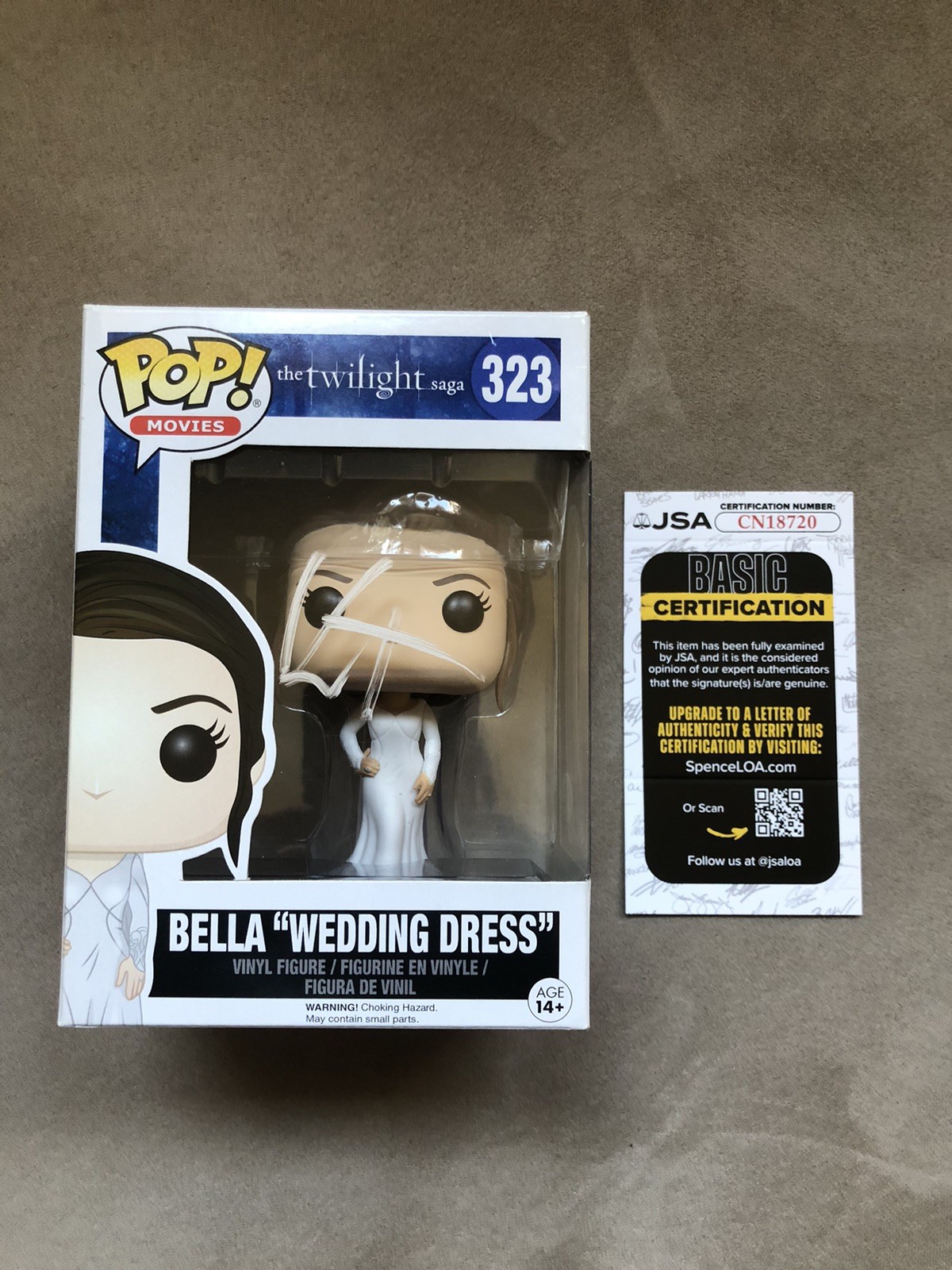 Kristen Stewart Twilight Signed Autograph Bella Swan Wedding Dress Funko Pop JSA