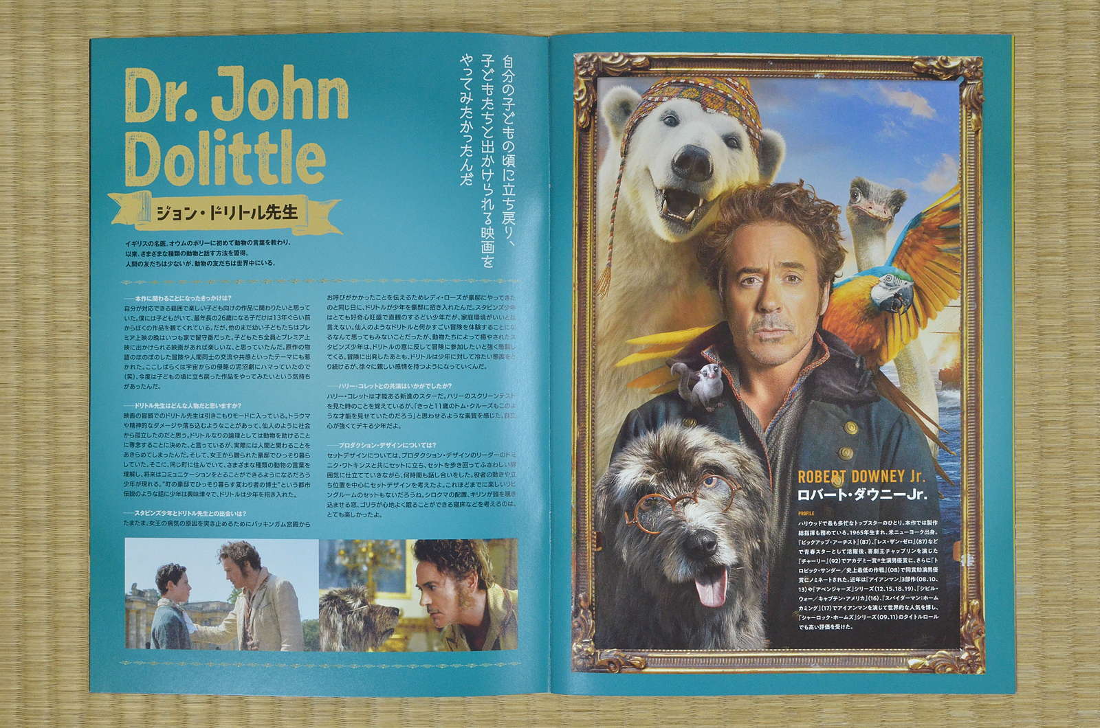 Dolittle Japan Movie Program 2020 Robert Downey Jr. Stephen Gaghan Michael Sheen