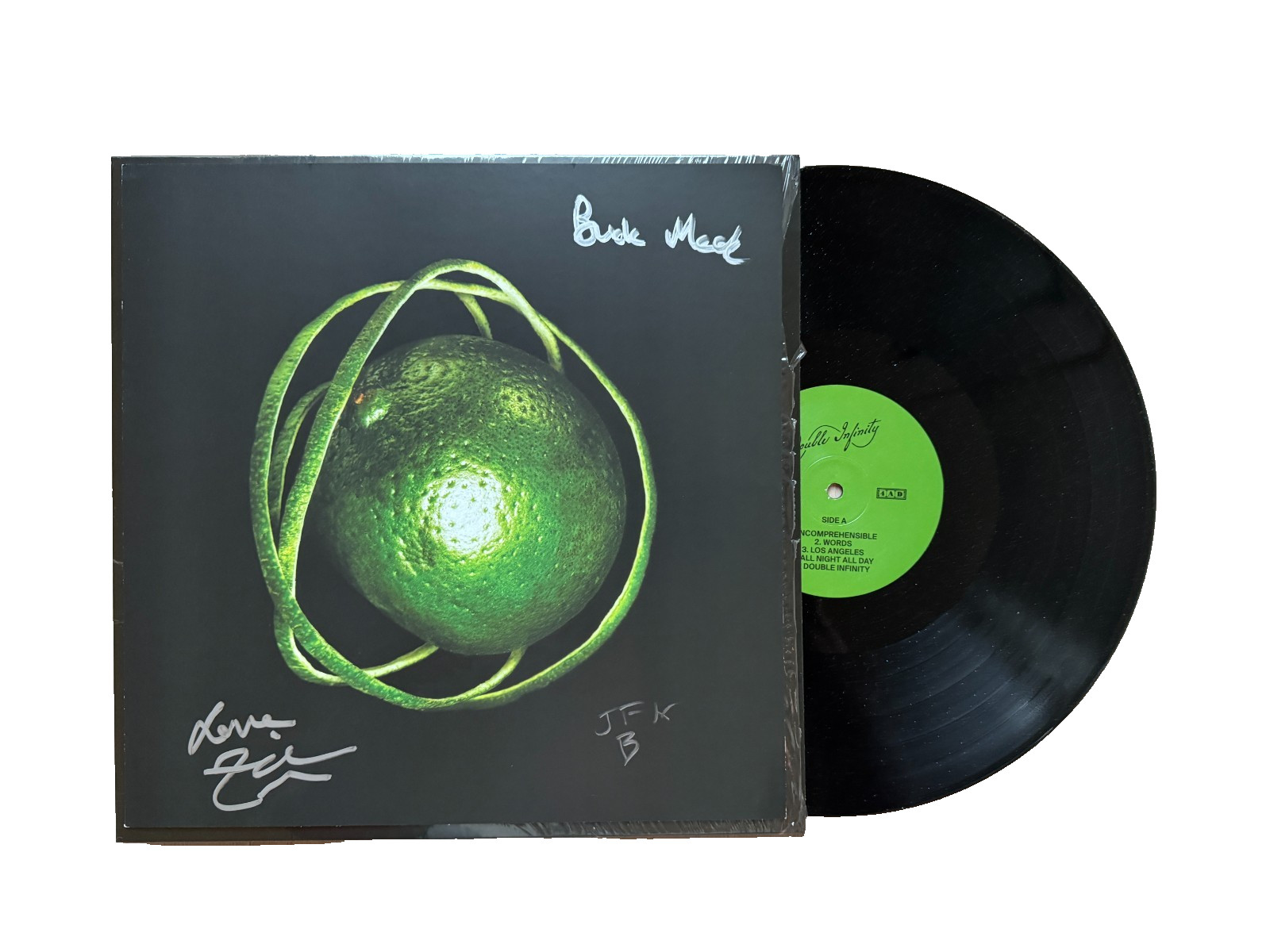 BIG THIEF SIGNED DOUBLE INFININTY 12″ FLAT W/ SPARKLE VINYL AUTOGRAPH COA B