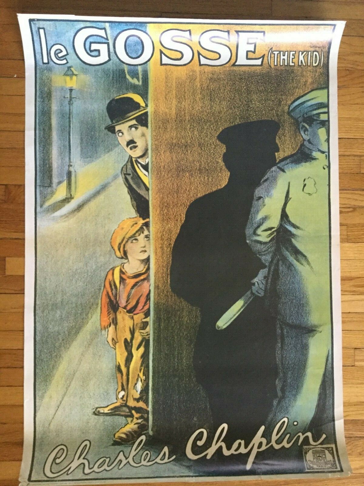 1980s The Kid Charlie Chaplin NETHERLANDS Poster JOHN FABER Co