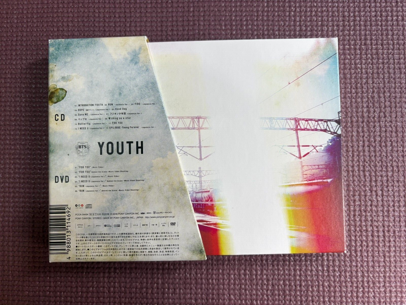 BTS YOUTH Limited Edition Special Digipack CD &DVD Set with Photo booklet