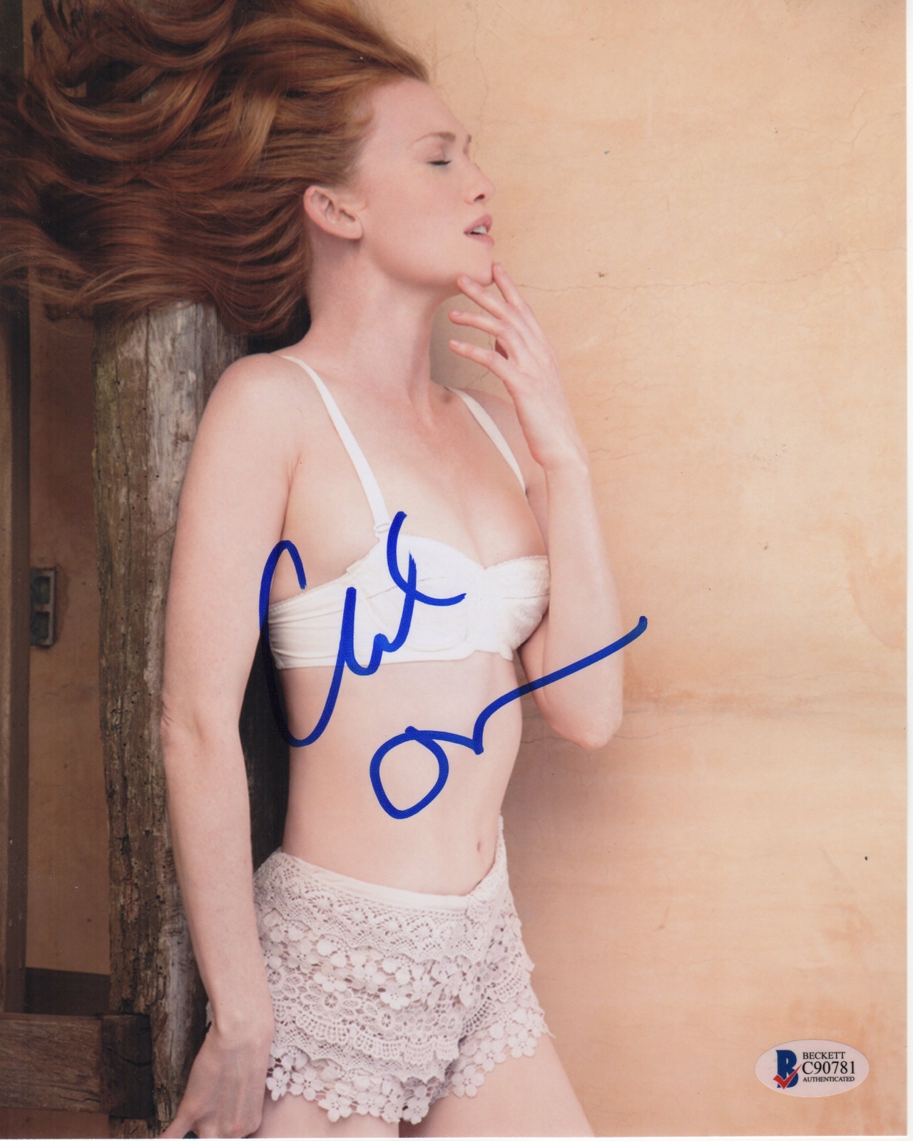 MIREILLE ENOS SIGNED PHOTO 8X10 WORLD WAR Z AUTOGRAPH SEXY BRA BECKETT COA HANNA