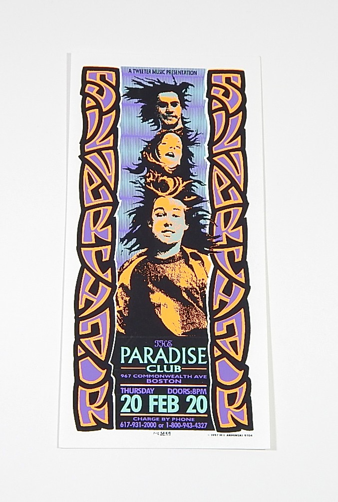 Silverchair Concert Handbill By Mark Arminski 2-20-1997 Paradise Club Boston