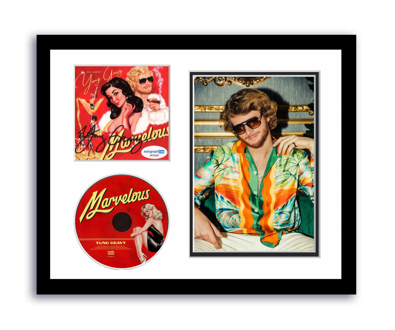 Yung Gravy Autographed Signed 11×14 Custom Framed CD Photo Marvelous ACOA