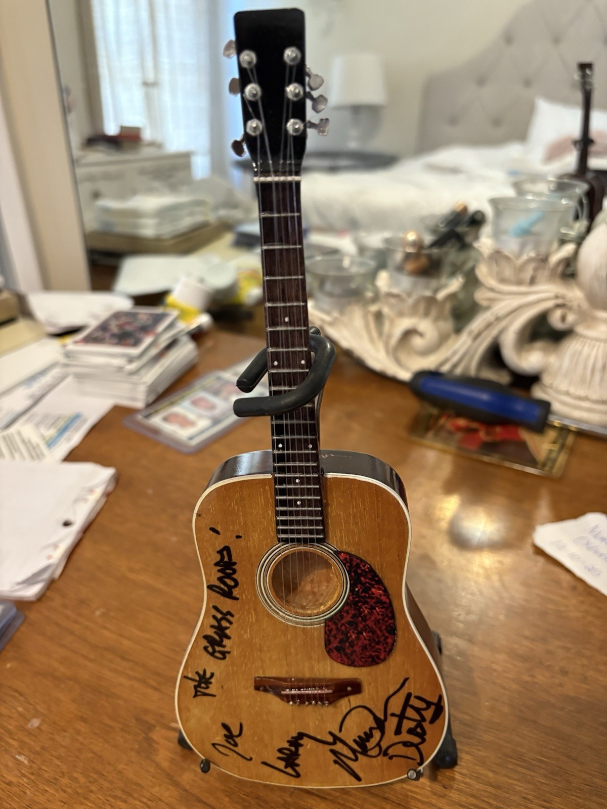 The Grass Roots Signed Mini Guitar