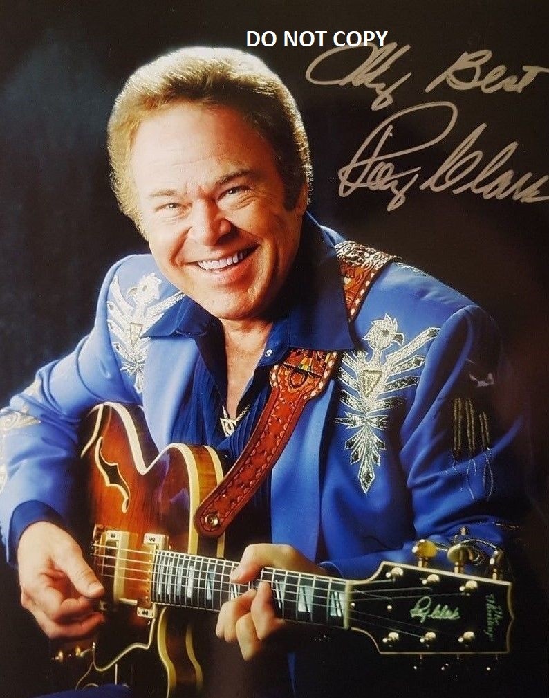 ROY CLARK HEE HAW 8X10 AUTHENTIC IN PERSON SIGNED AUTOGRAPH REPRINT PHOTO RP