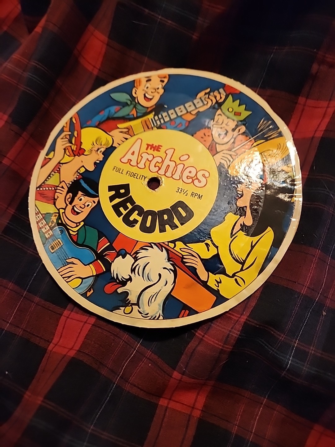 The Archies 1969 Cereal Box 33 1/3 RPM Full Fidelity Record 7″ Chipboard