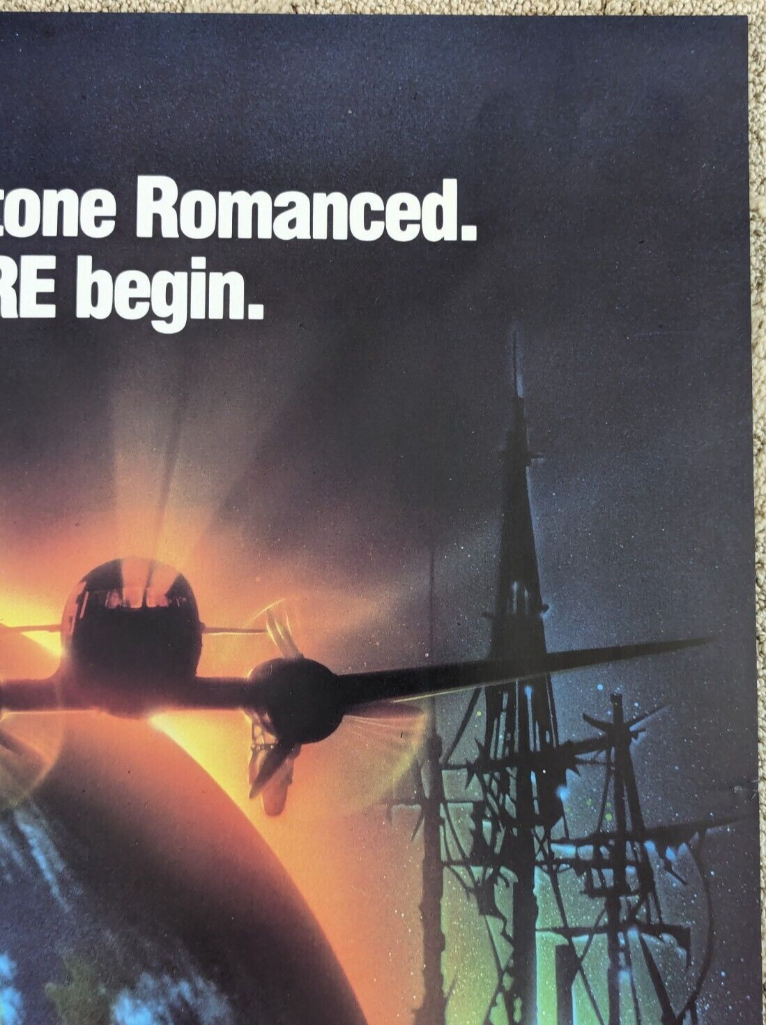 1988 Sky Pirates Home Video Movie Poster 25 1/2 X 38 Rolled 1 Sheet