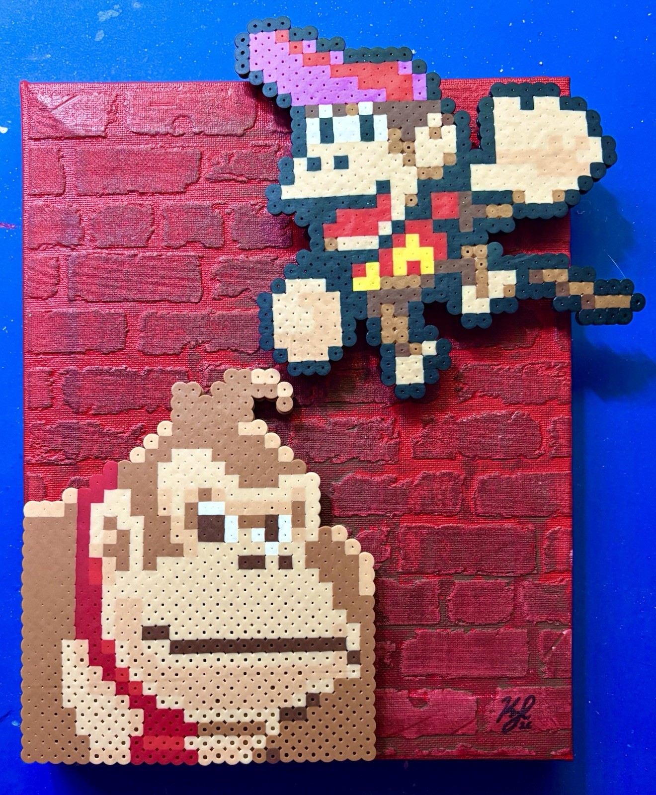 Donkey Kong pixel 8bit Game Art Nintendo NES Artwork retro gameroom Canvas New