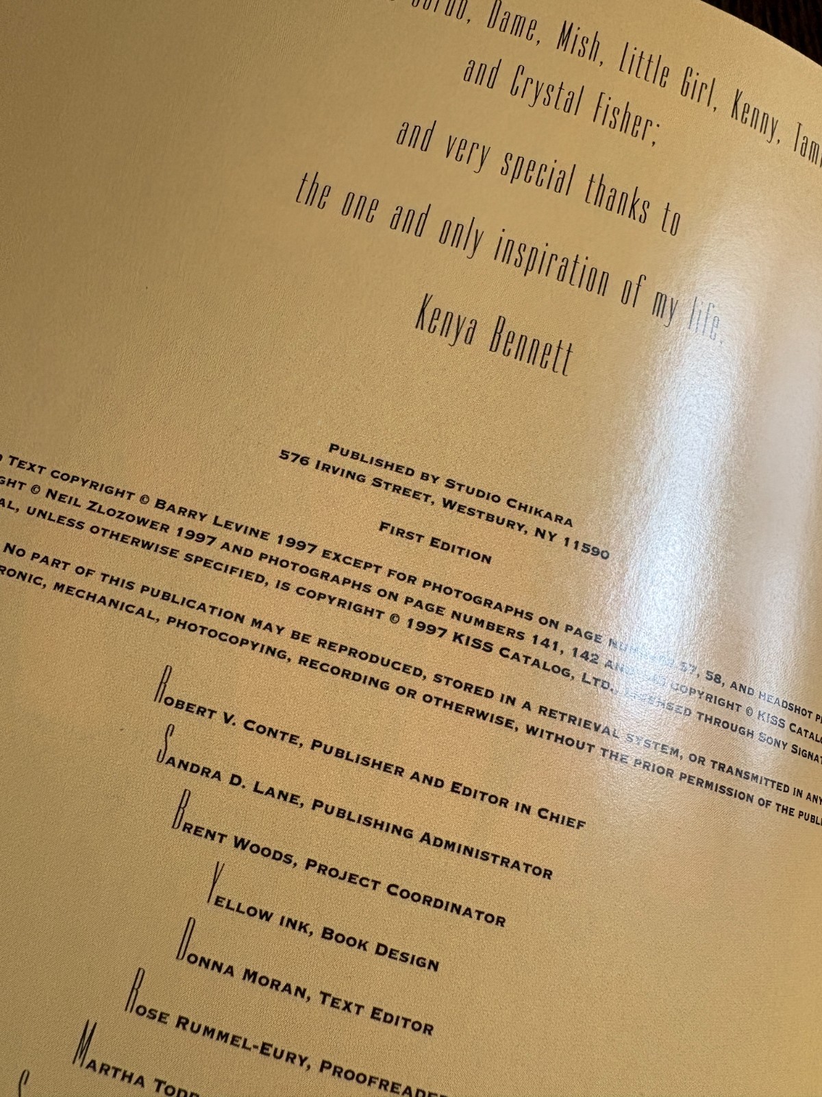 The KISS Years First Edition, Barry Levine, 1997