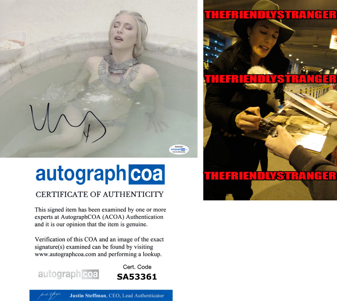 Jaime Murray signed “DEFIANCE” 8×10 Photo PROOF x Hot SEXY BATH Stahma ACOA COA