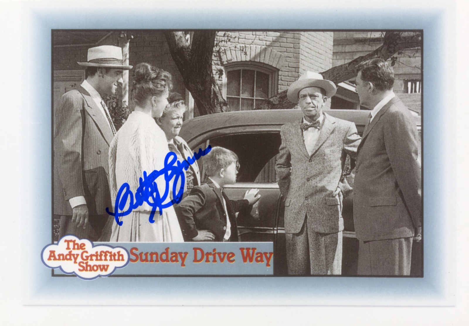 Andy Griffith Show – Betty Lynn (Thelma Lou) Signed – Barney’s First Car Photo
