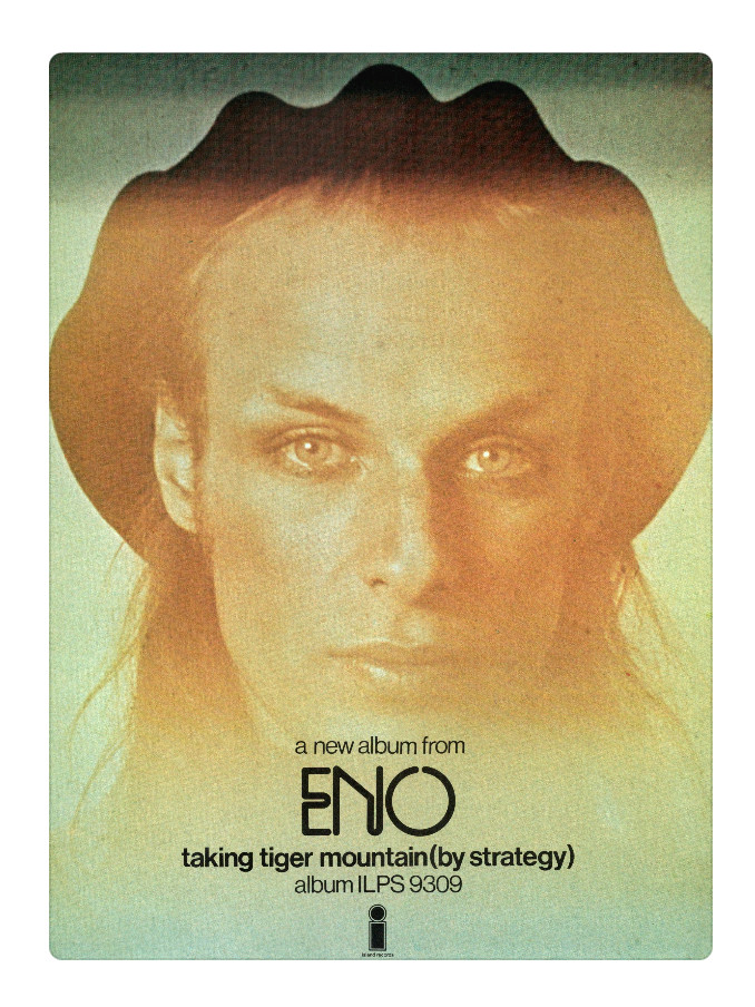 BRIAN ENO 1974 UK “Taking Tiger Mountain” MINI PROMO POSTER Island Records