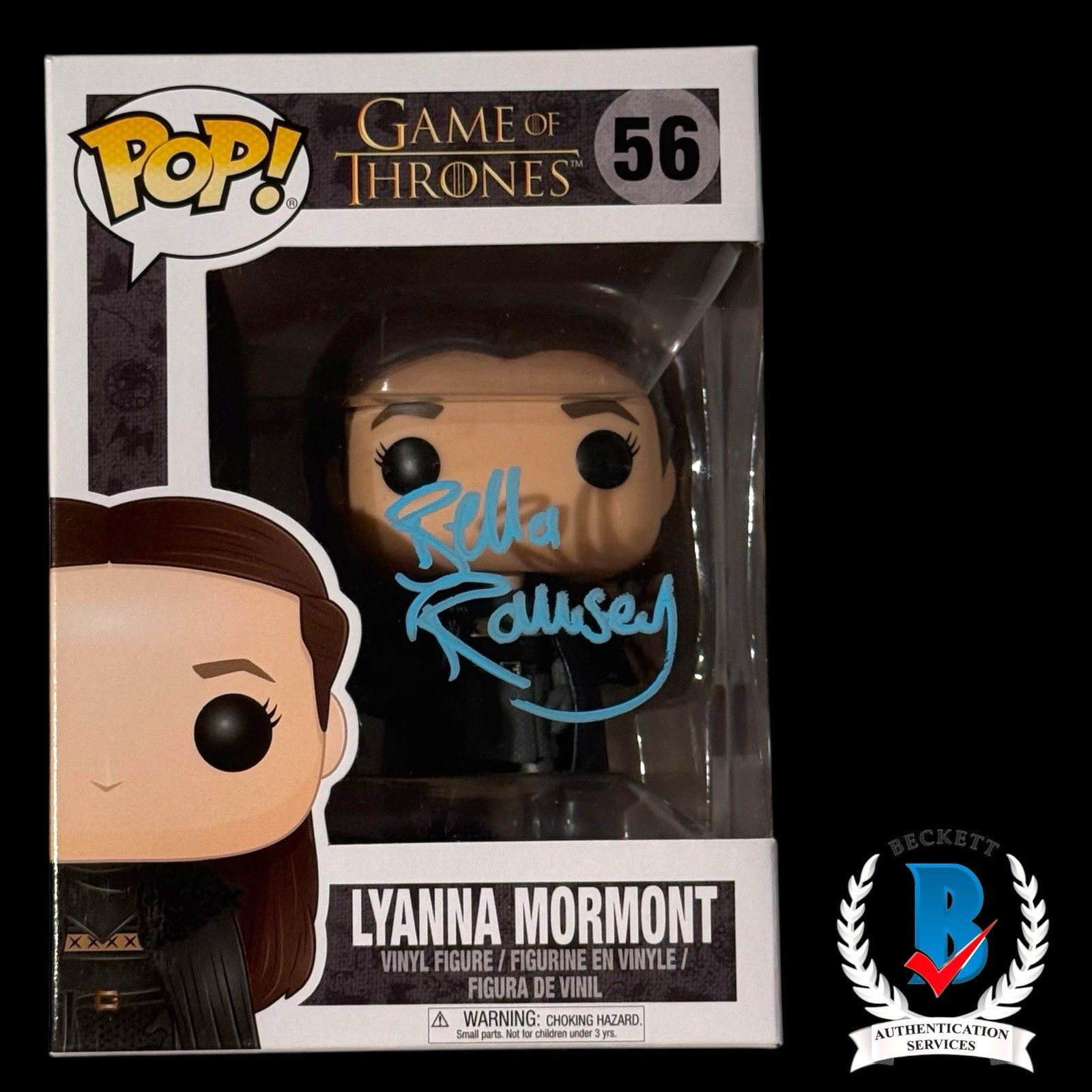 Bella Ramsey Signed Lyanna Mormont Funko Pop #56 BAS Beckett COA Game Of Thrones