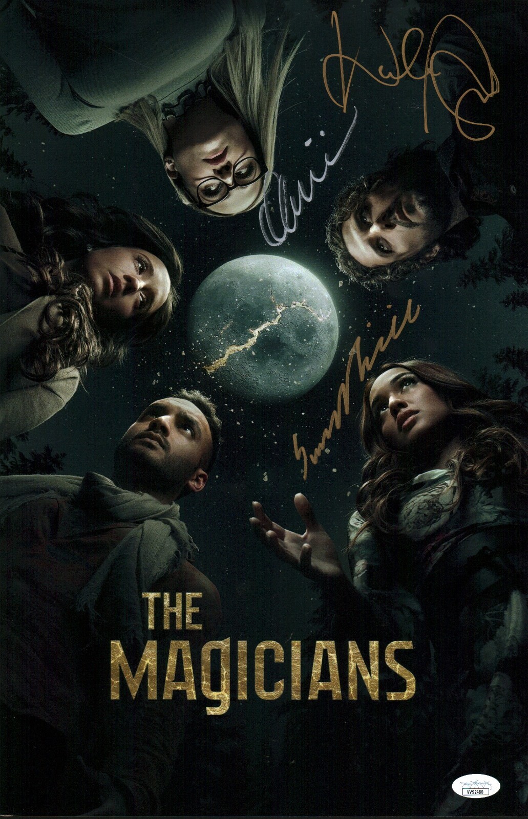 The Magicians 11×17 Photo Signed Appleman Dudley Bishil Autograph JSA Certified