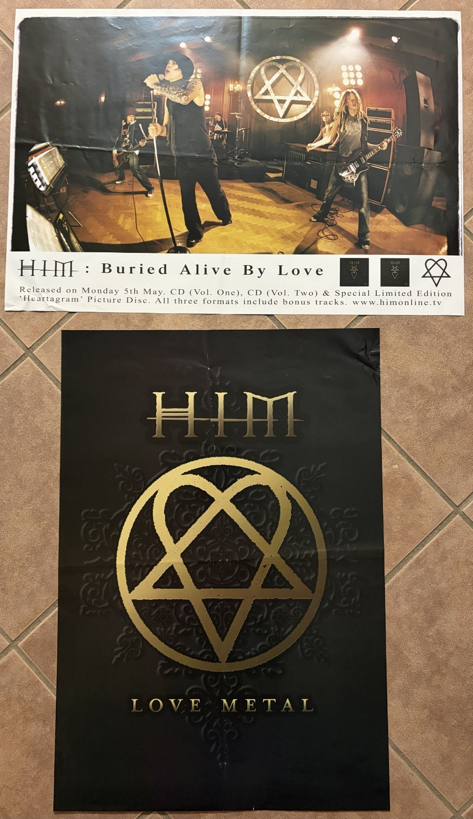 HIM H.i.m. Rare 2003 DOUBLE SIDED PROMO POSTER for Love CD 19×27.5 NEVER DISPLAY
