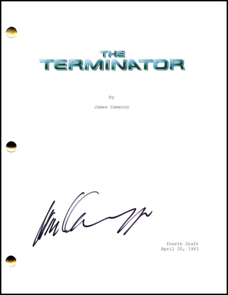 Arnold Schwarzenegger Signed Autograph The Terminator Script Screenplay JSA COA