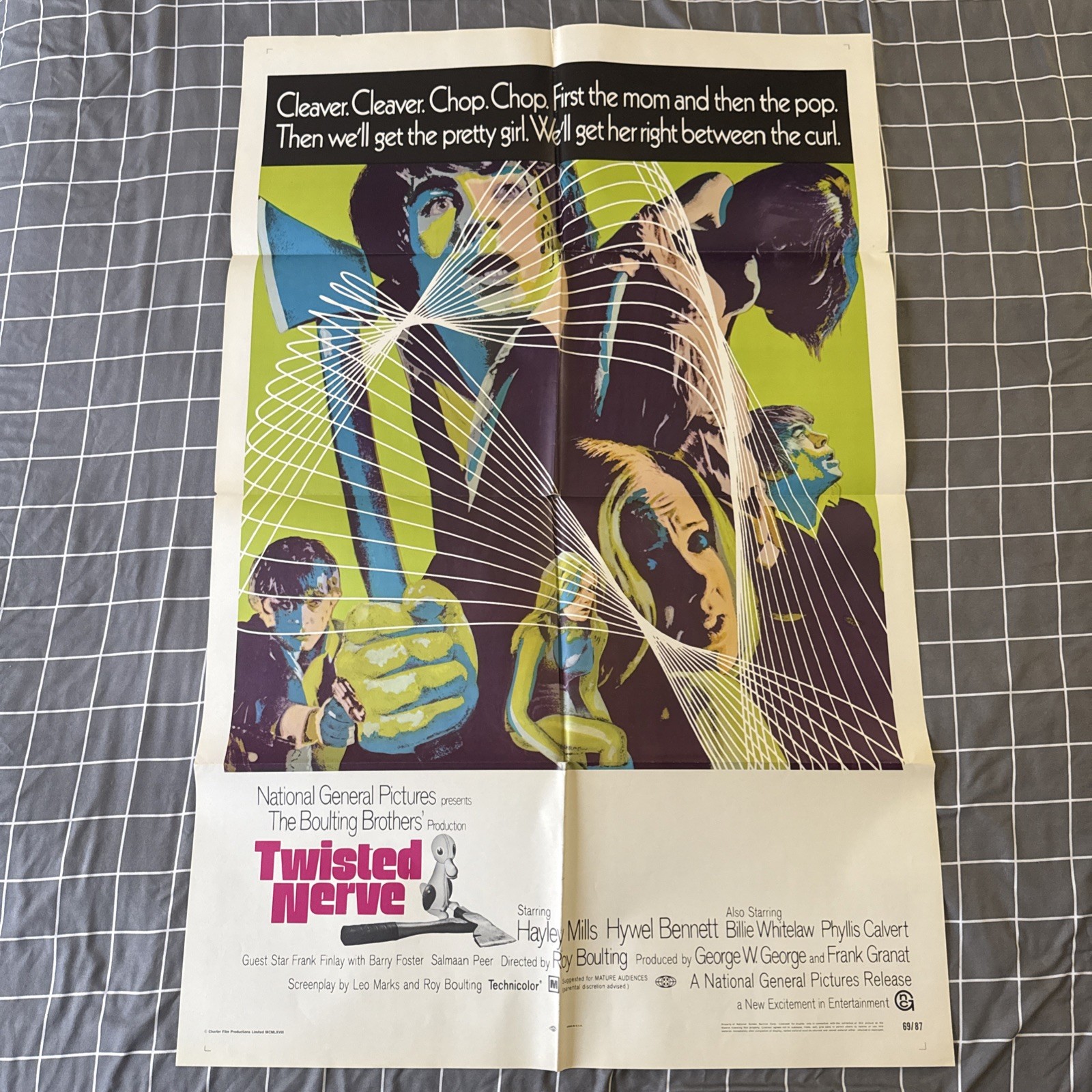 Twisted Nerve (1968) Original 27×41 Theatrical One Sheet Movie Poster Kill Bill