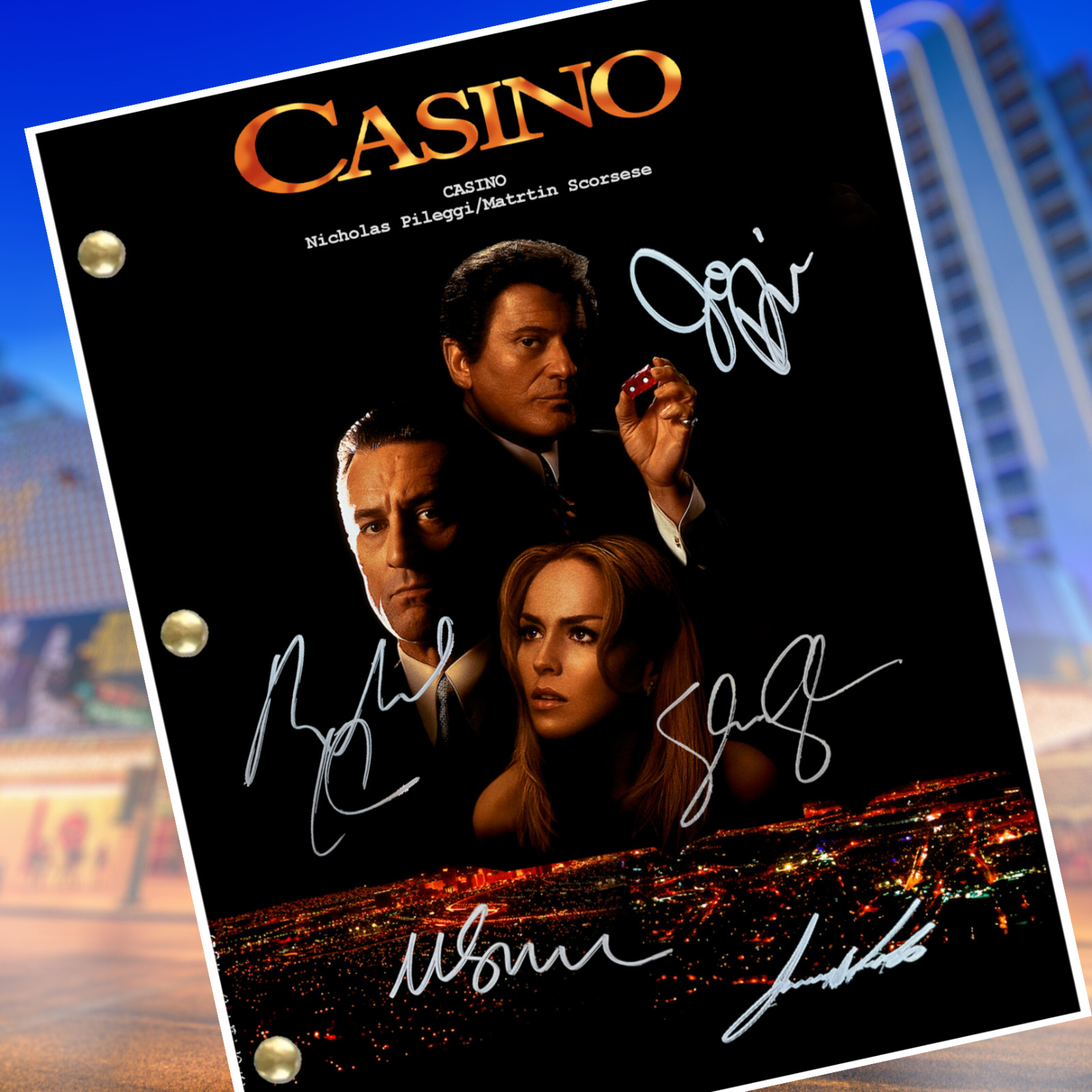 Casino Movie Autographed, Signed, Script. Full Screenplay Script Reprint