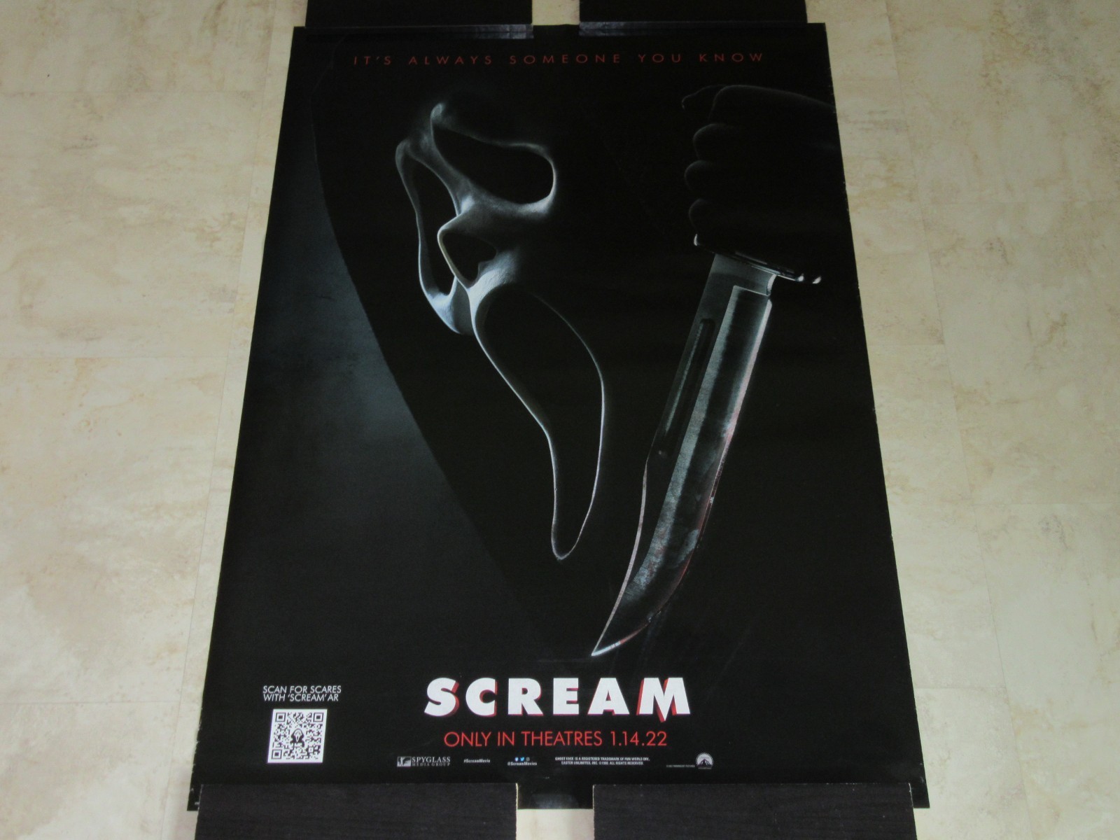 SCREAM 5 [ADV. VERSION] [DOUBLE-SIDED] [ORIGINAL] 27×40 D/S MOVIE POSTER [RARE]