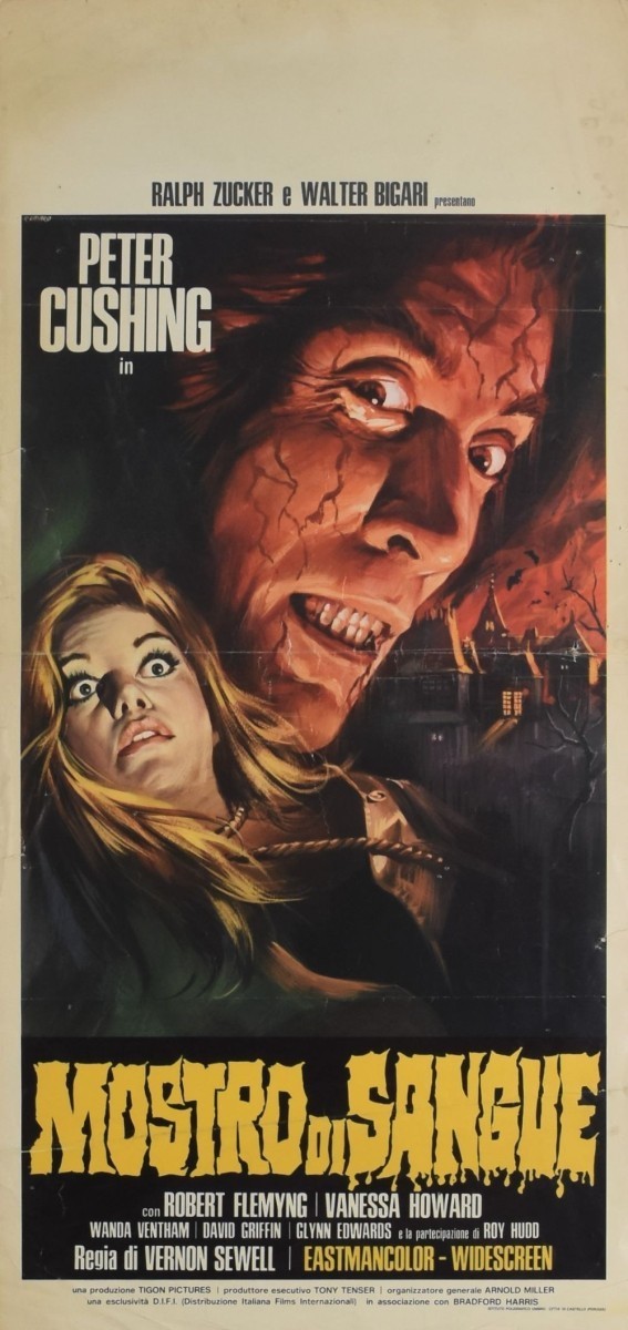 The Blood Beast Terror Peter Cushing Original Italian Locandina 1968