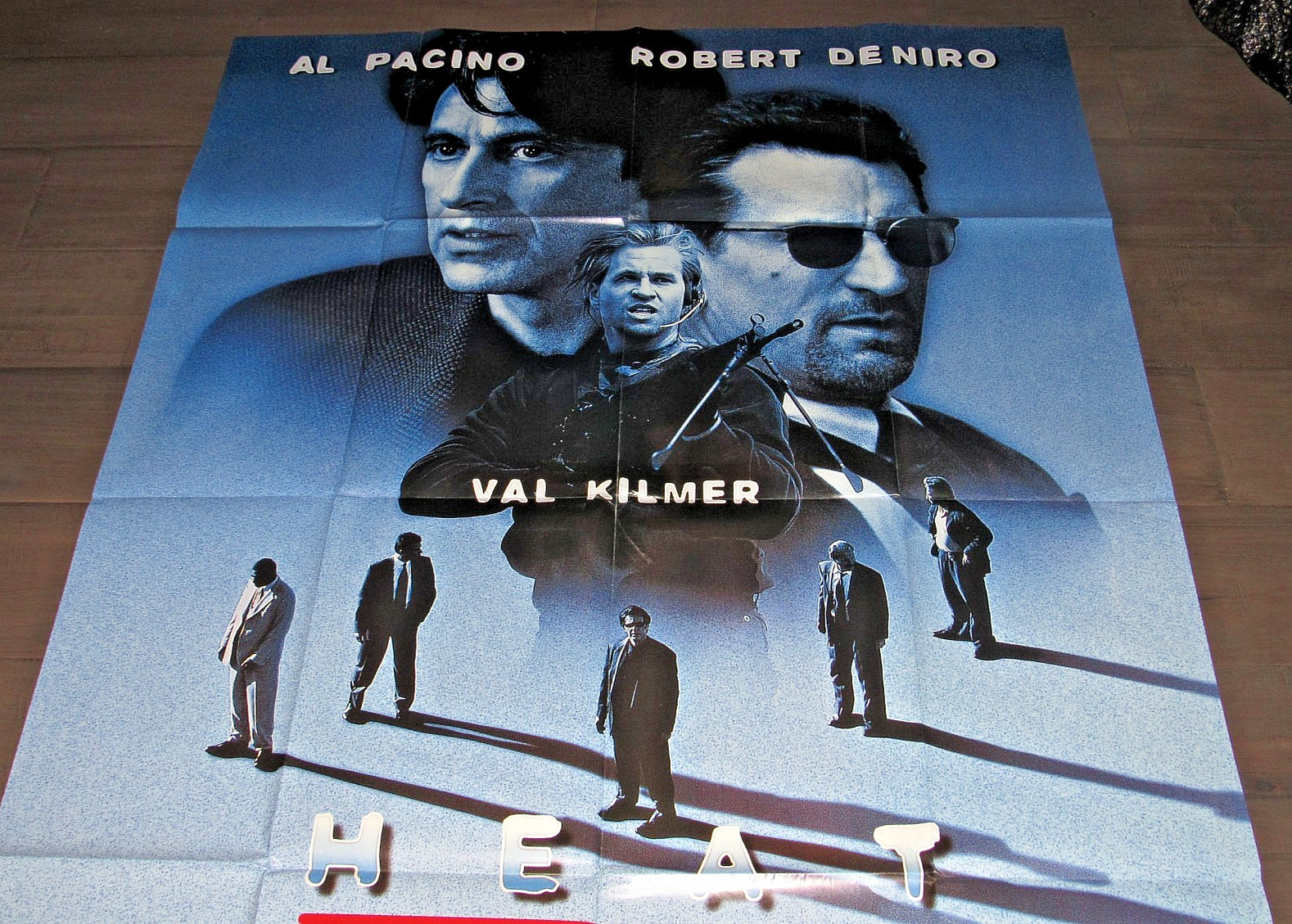 HEAT DENIRO PACINO KILMER MOVIE POSTER FRENCH GRANDE 46″ x 61″ LARGE M. MANN
