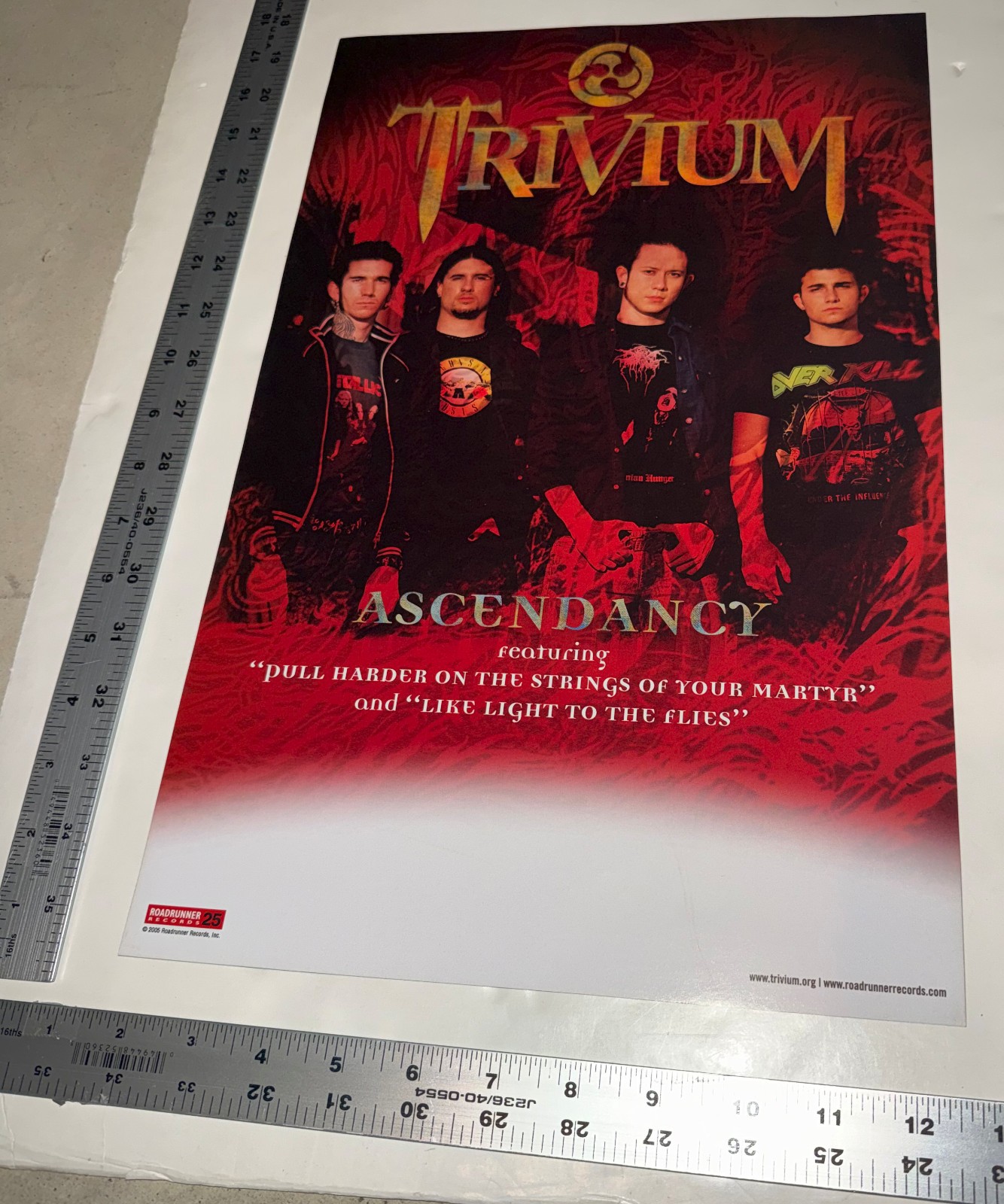 Trivium 2005 Ascendancy 2-sided original promo poster 6/10