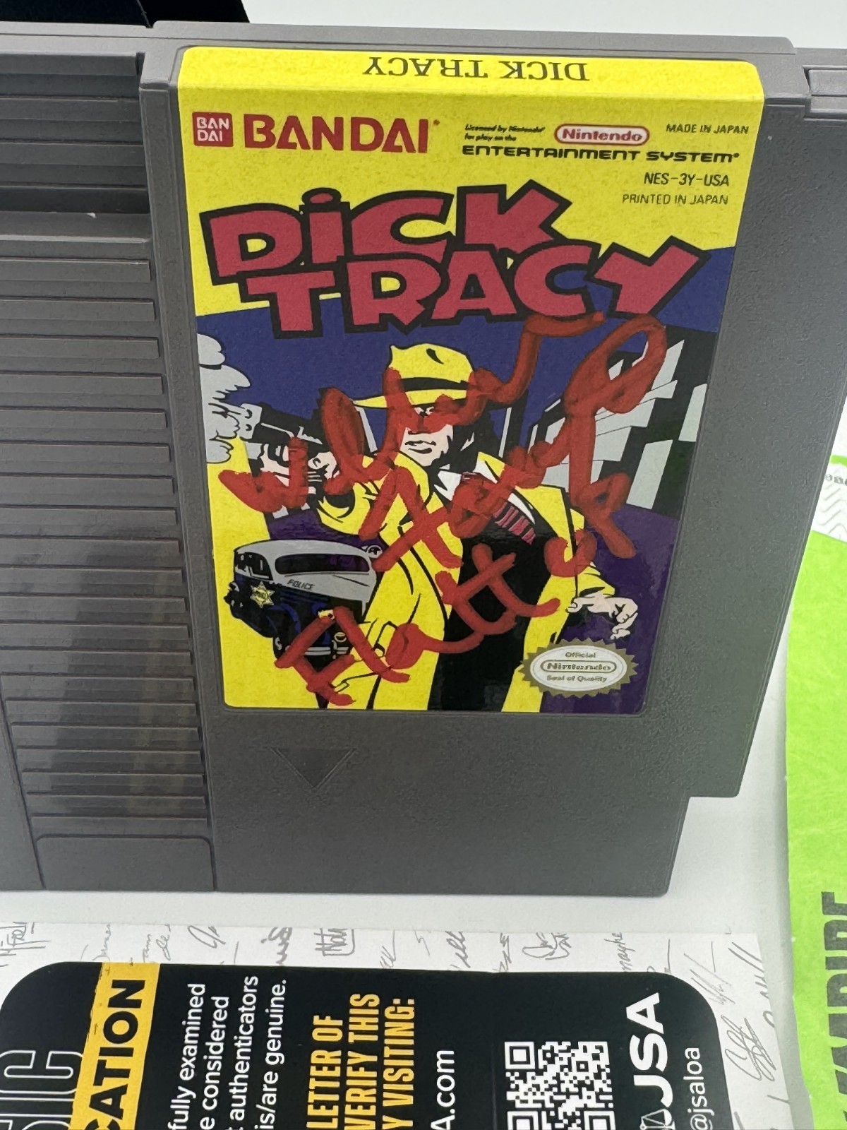 William Forsythe Signed Dick Tracy Nintendo NES Game Flattop JSA
