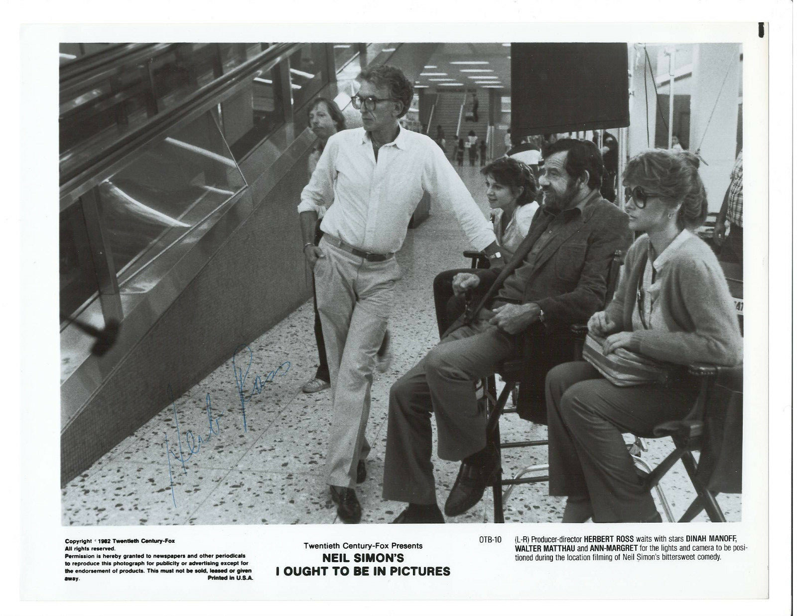 Director Herbert Ross Signed Neil Simon Movie Still Photo / Autographed