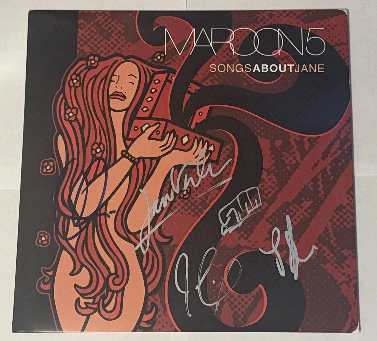 MAROON 5 SIGNED VINYL ADAM LEVINE + 4 LOA BECKETT BAS COA SONGS ABOUT JANE