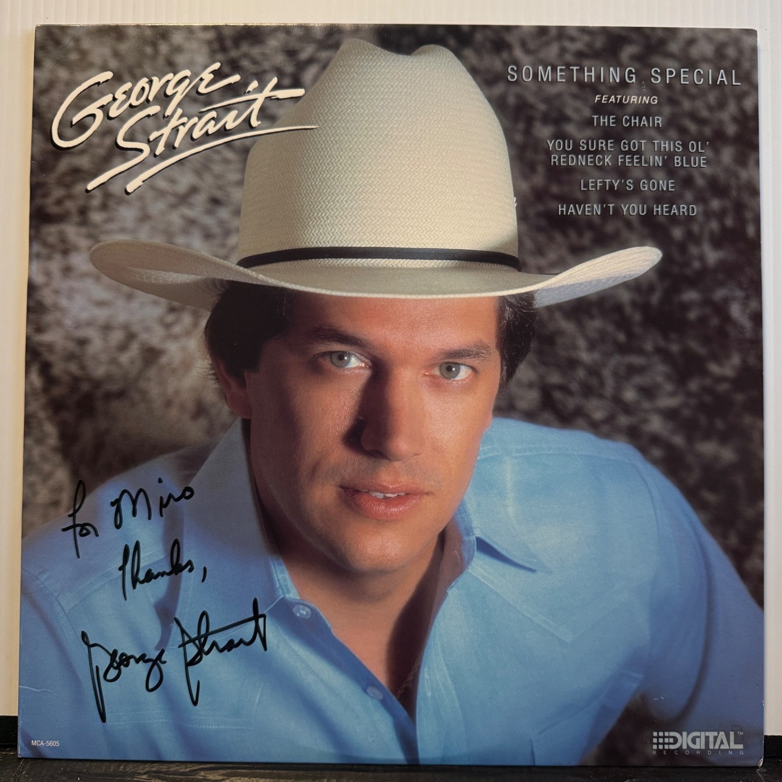 GEORGE STRAIT “Something Special” AUTOGRAPHED usa VINYL LP GOLD PROMO stamp NM!