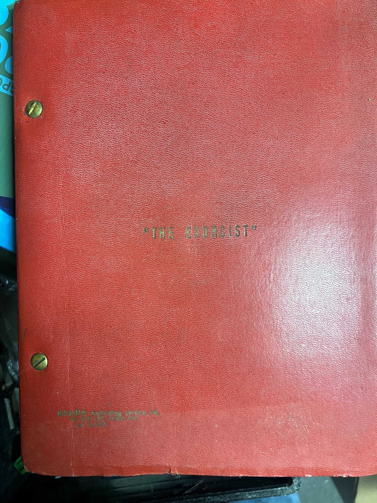 EXORCIST Original Movie Script From 1972 By William Peter Blatty
