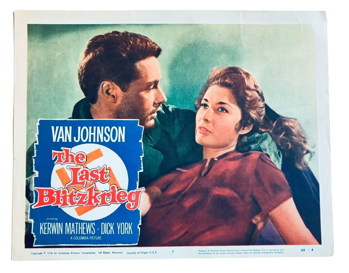 The Last Blitzkrieg 1958 Vintage Lobby Card Movie Theater Home Decor WWII
