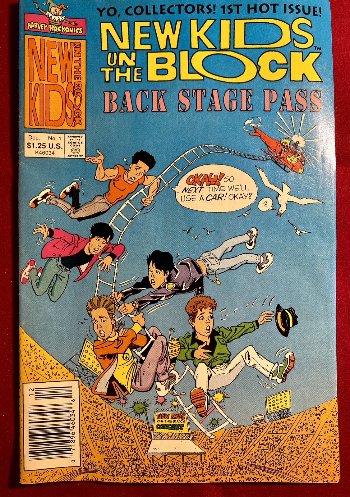 Harvey Rockcomics THE NEW KIDS ON THE BLOCK Back Stage Pass #1 Comic Book 1990