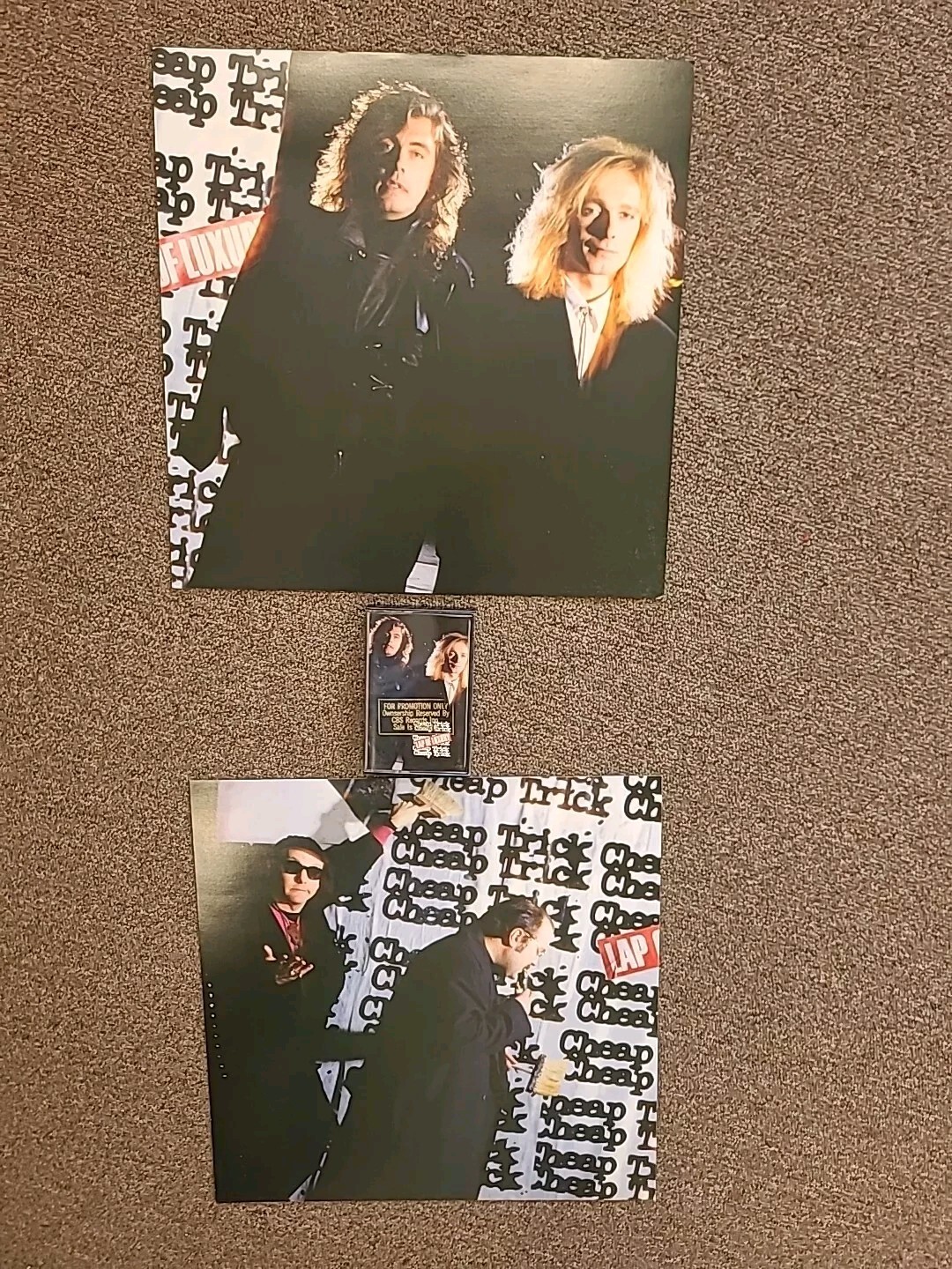 Cheap Trick Lap Of Luxury Promo Cassette And 2 Two-Sided Promotional Flats