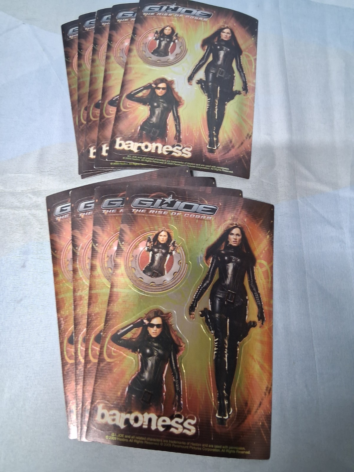 G. I. Joe The Rise Of Cobra Baroness Sticker Lot 9 Sheets 27 Stickers