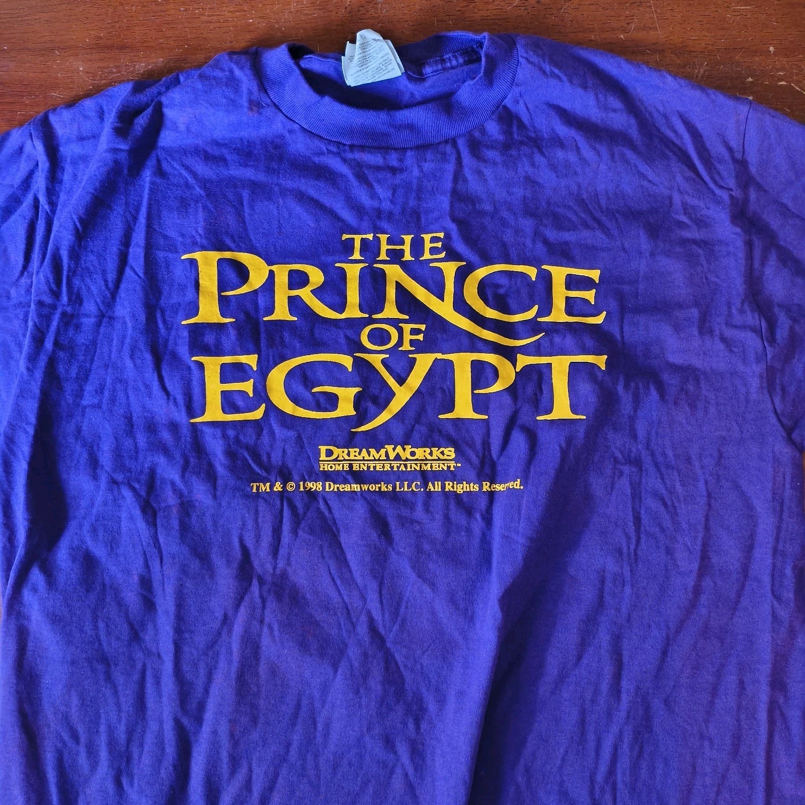 Vintage The Prince of Egypt Movie Promo T Shirt Jerzees Large DreamWorks 1998