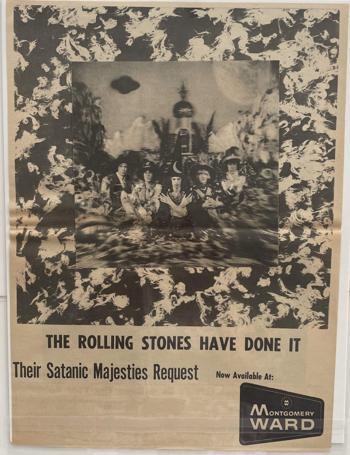1967 THE ROLLING STONES Their Satantic Majesties Request, Record Promo Ad