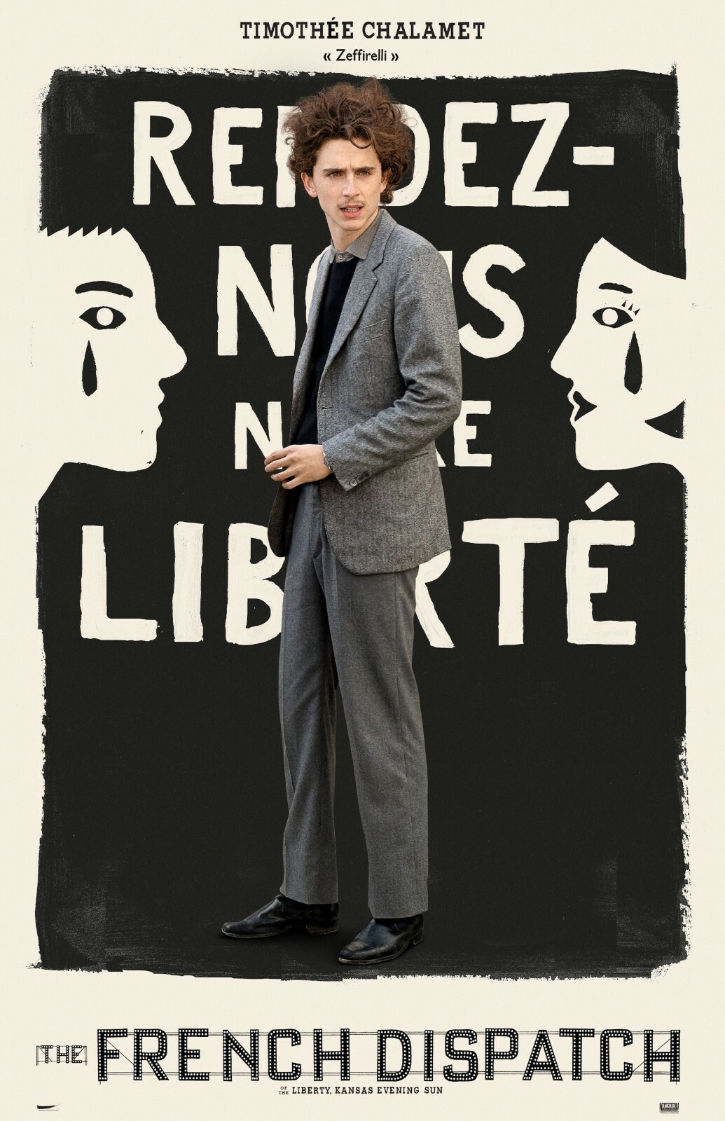 The French Dispatch movie poster (c) : 11″ x 17″ : Timothee Chalamet