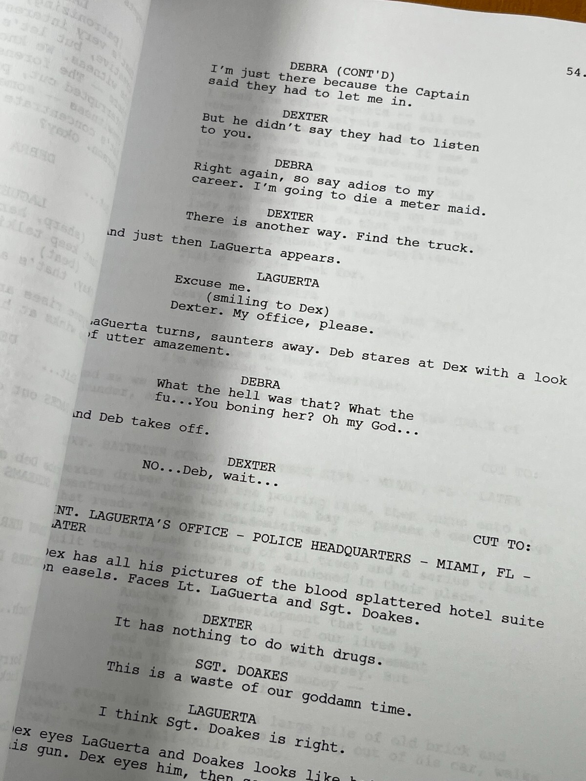 Dexter Pilot Script Signed- Autograph Reprints- Dexter TV Show