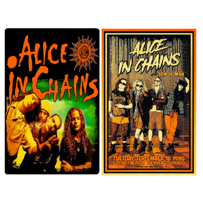 Set of 2 Posters Alice In Chains Unframed 11″ x 17″ Matte Finish Layne Staley