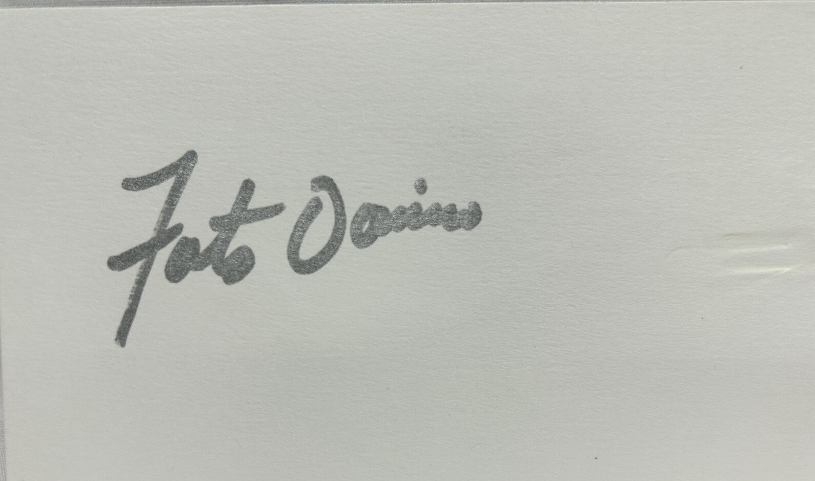 Fats Domino American Pianist Singer Songwriter Signature Index Card Original